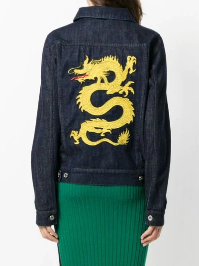 Shop Kenzo Snake Jacket In Blue