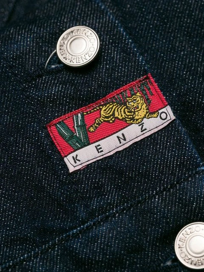 Shop Kenzo Snake Jacket In Blue
