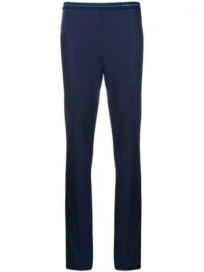 Shop Prada Straight-leg Trousers In Blue