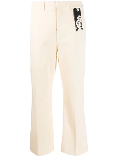 Shop The Gigi Cropped Slim Fit Trousers In Neutrals