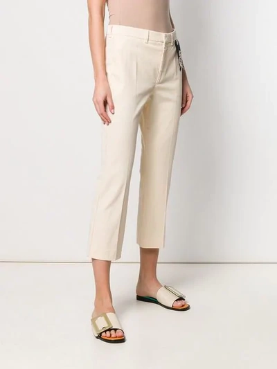 Shop The Gigi Cropped Slim Fit Trousers In Neutrals