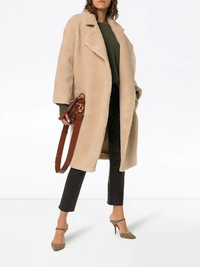 Shop Michael Lo Sordo Fili Faux Fur Coat In Brown