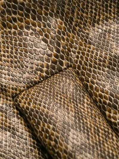 Shop Nanushka Snakeskin Print Puffer Jacket - Brown