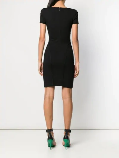 Shop Dsquared2 Short Fitted Dress In Black