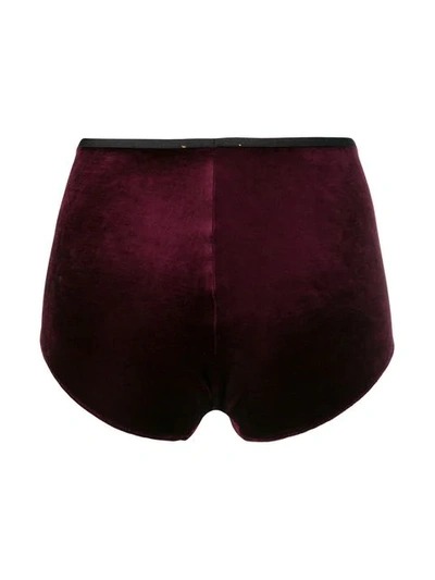 Shop Forte Forte High Waisted Boxers In Red