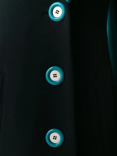 Shop Emilio Pucci Buttoned Long Coat - Black