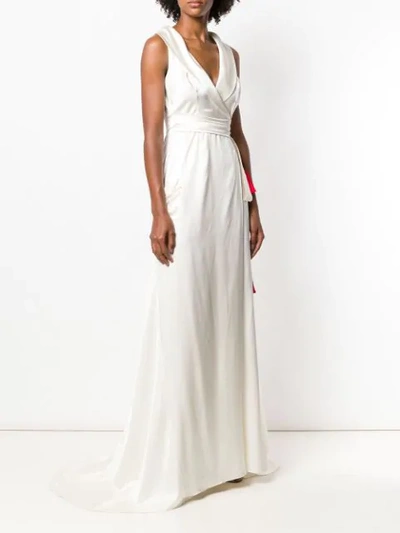 Shop Parlor Sleeveless Flared Maxi Dress In Neutrals