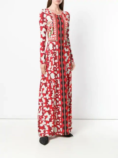 Shop Temperley London Nellie Printed Dress In Red