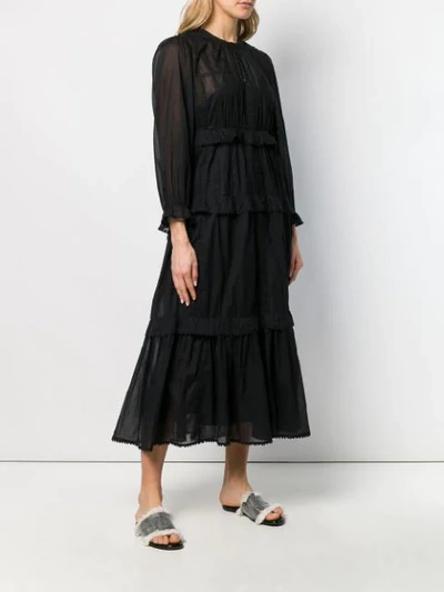 Isabel Marant Étoile Oboni Vintage Lace Dress In Black | ModeSens