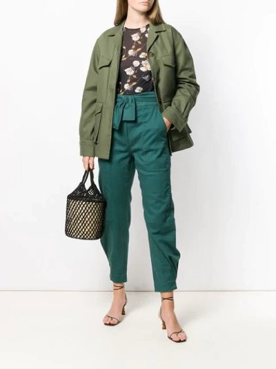 Shop Ulla Johnson Storm Trousers In Teal Tea