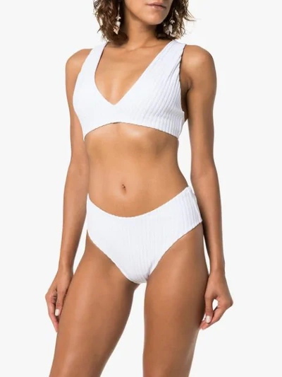 Shop Araks Una Ulla Ribbed Bikini In White