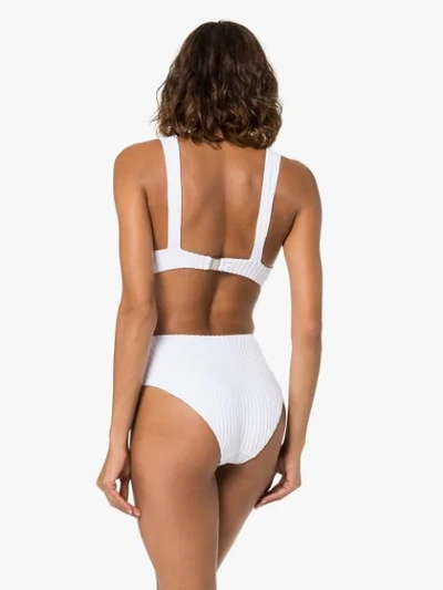 Shop Araks Una Ulla Ribbed Bikini In White