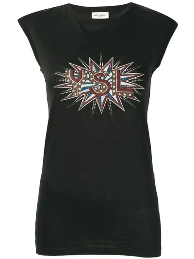 Shop Saint Laurent Ysl Disco T-shirt In 1030