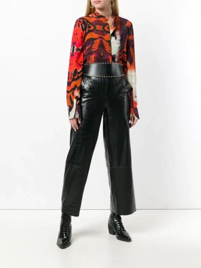 Shop Alexander Mcqueen Abstract Print Shirt In Red