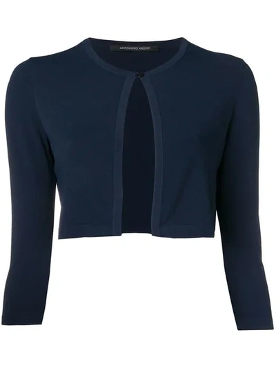 Shop Antonino Valenti Cropped-cardigan In Blue