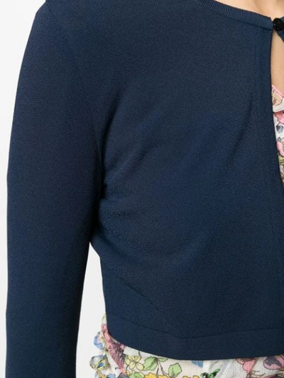 Shop Antonino Valenti Cropped-cardigan In Blue