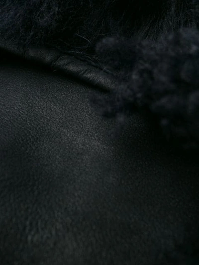 Shop Marni Sherling Fur Gilet In Blue