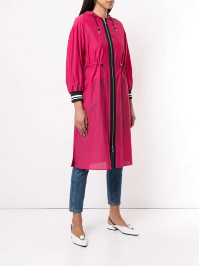 Shop Loveless Hooded Jacket In Magenta