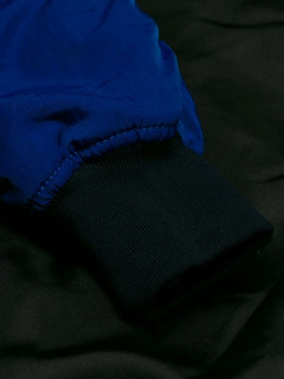Shop Givenchy Hooded Bomber Jacket - Blue
