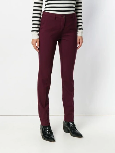 Shop Etro Slim Fit Trousers In Pink
