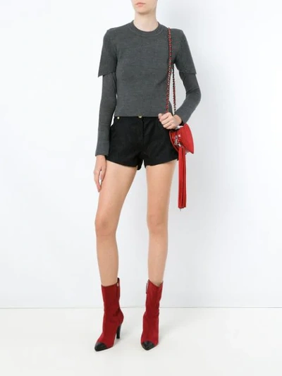 Shop Andrea Bogosian Jacquard Shorts In Black