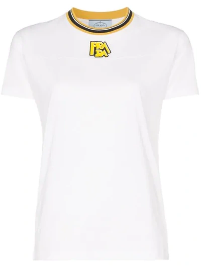 Shop Prada Logo T-shirt - White