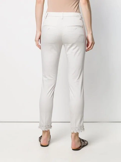 Shop Dondup White Skinny Trousers