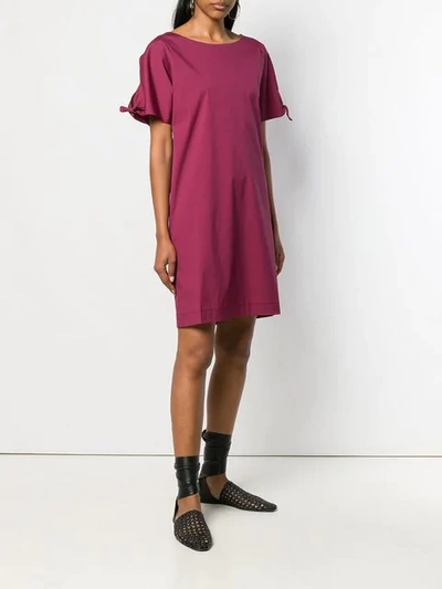 Shop Antonelli Tie Sleeve Dress In Red