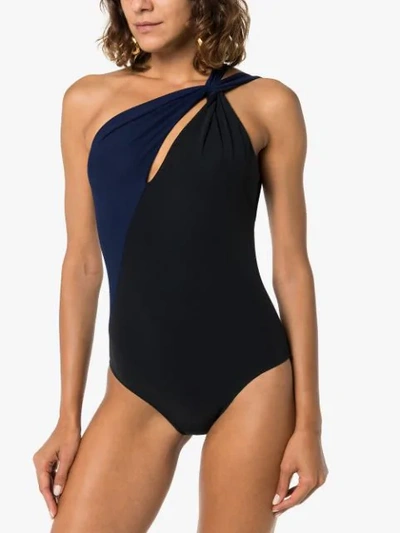 Shop Araks Venetia Two-tone Swimsuit In Black