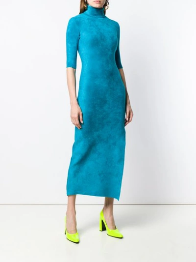 Shop Balenciaga Fitted Dress - Blue