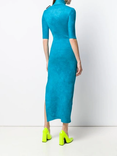 Shop Balenciaga Fitted Dress - Blue