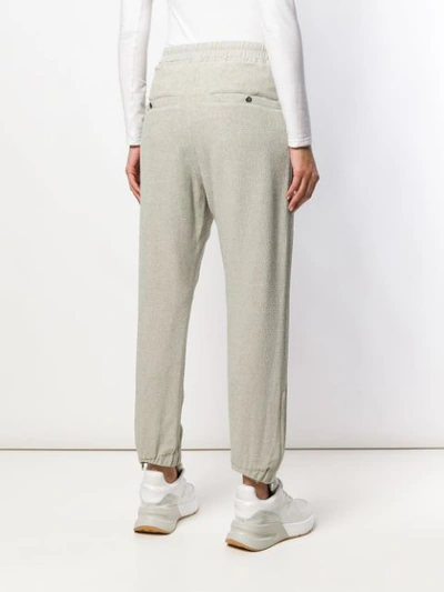Shop Rick Owens Loose Fit Track Pants In Neutrals