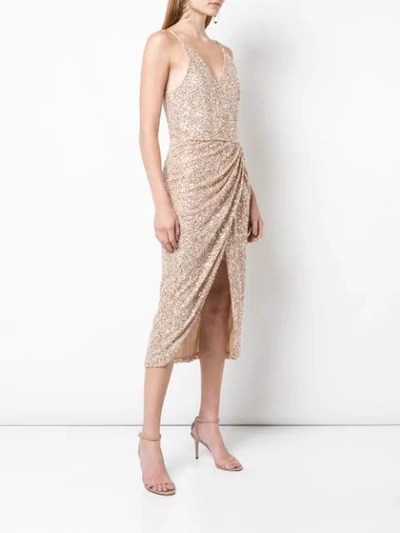 Shop Jonathan Simkhai Sequin Wrap Dress In Pink