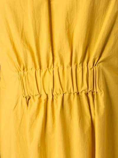 Shop Toogood Elasticated Waist Dress In Yellow