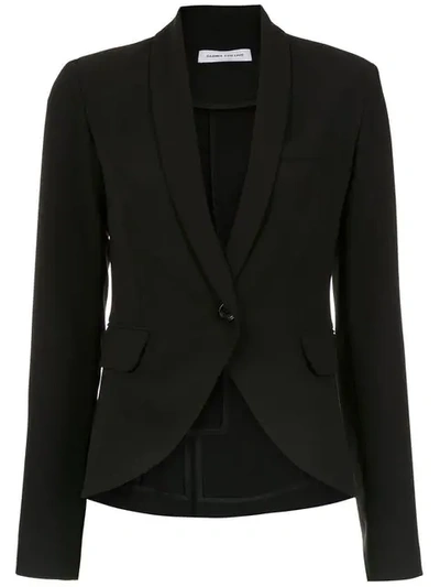 Shop Gloria Coelho Crepe Smoking Blazer In Black