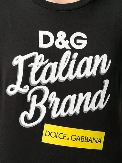 Shop Dolce & Gabbana Italian Brand T-shirt In Black