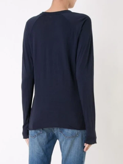 Shop Nili Lotan Long Sleeve T-shirt In Blue