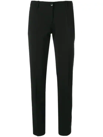 Shop Armani Jeans Slim-fit Trousers - Black