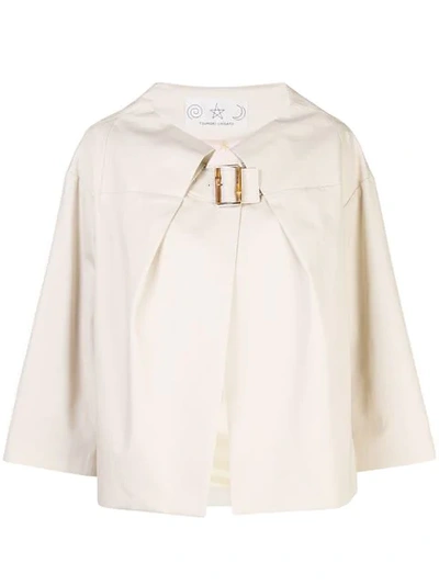 Shop Tsumori Chisato Buckle-detail Jacket In Neutrals