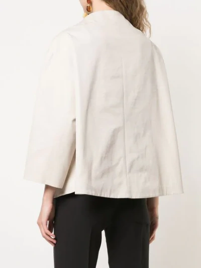 Shop Tsumori Chisato Buckle-detail Jacket In Neutrals