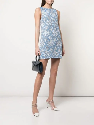 Shop Alice And Olivia Clyde Aline Dress In Blue
