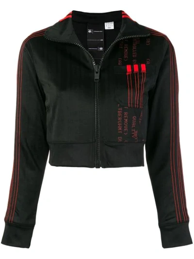 Adidas Originals By Alexander Wang Adidas By Alexander Wang Crop Track  Jacket In Black | ModeSens