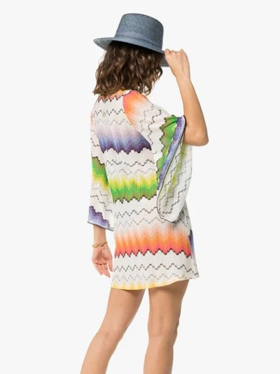 Shop Missoni Lace Up Front Kaftan In White