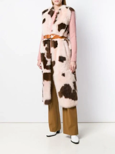 Shop Yves Salomon Reversible Lamb Fur Vest In Pink