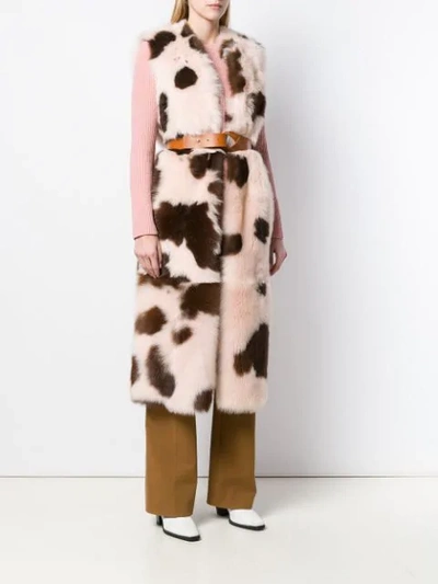 Shop Yves Salomon Reversible Lamb Fur Vest In Pink