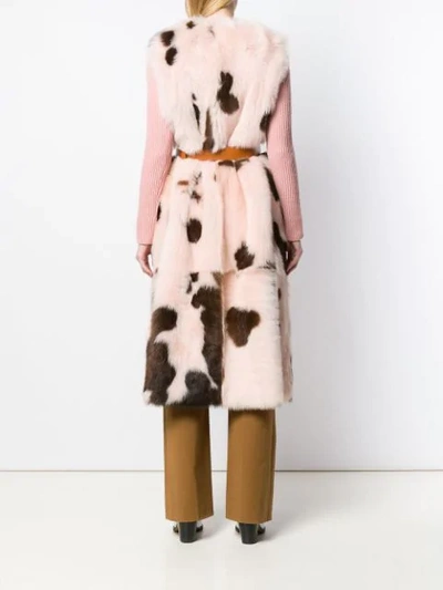 Shop Yves Salomon Reversible Lamb Fur Vest In Pink