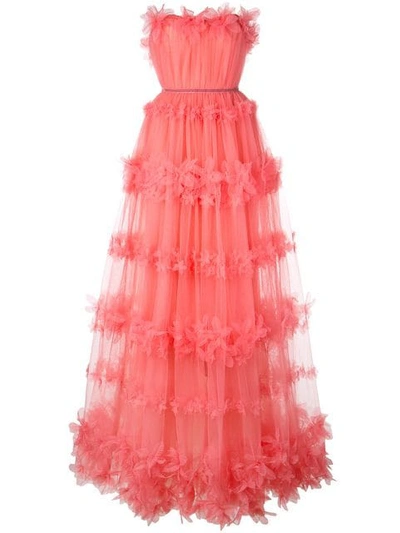 Shop Marchesa Notte Tulle Dress In Pink