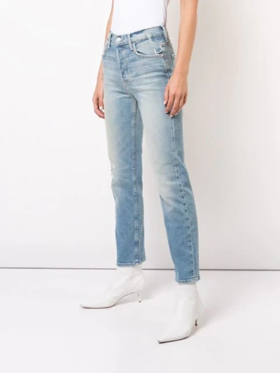 Shop Mother The Tomcat Ankle Jeans In Blue
