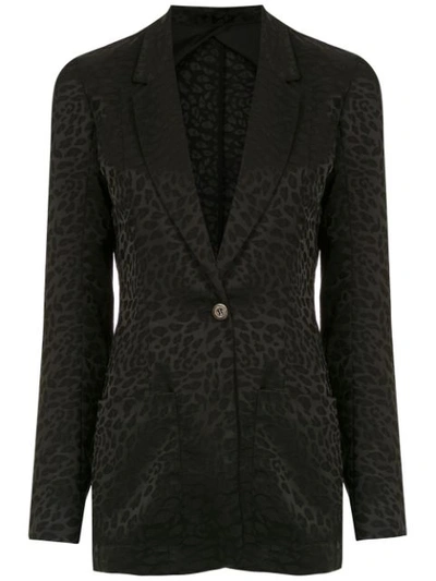 Shop À La Garçonne Jacquard Blazer In Black