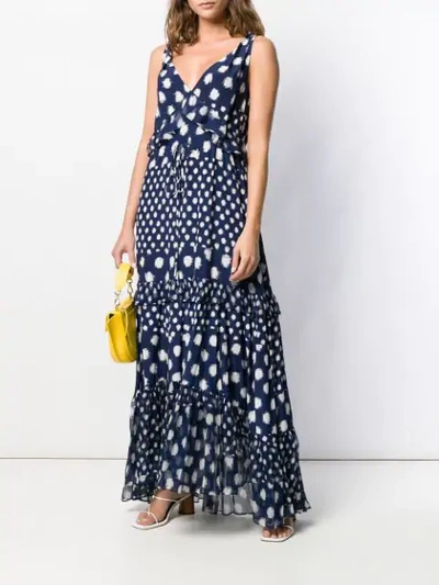 Shop Diane Von Furstenberg Isha Printed Maxi Dress In Batdn Navy White